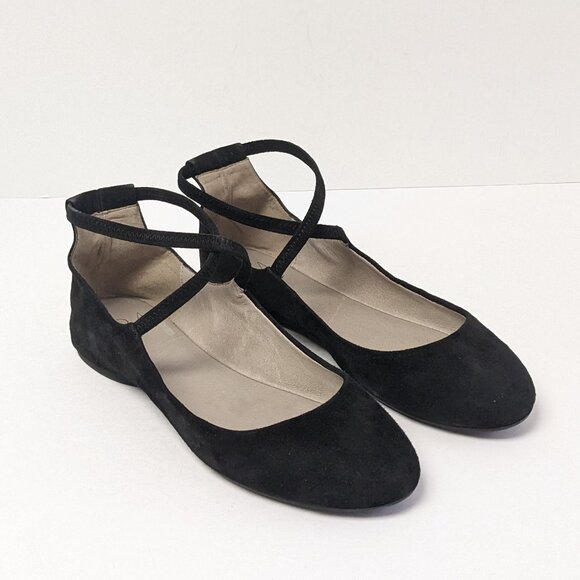 Pelle Moda Willa Flats, Black Suede, Women's 8.5 - Picture 1 of 6